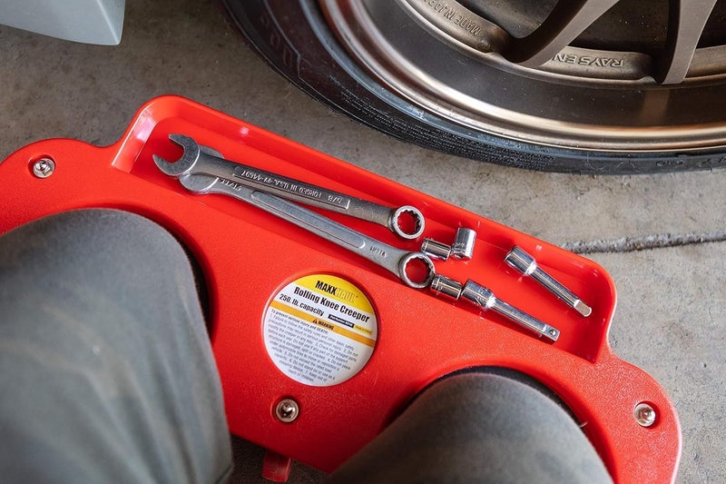 Maxworks 50916 MaxxHaul Rolling Knee Creeper/Pads ABS High Impact Frame, 5 Swivel Castors, Tool Tray Holder - Image 5